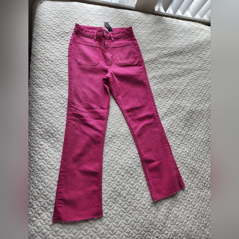 Zara Vibrant Pink Flared Pants